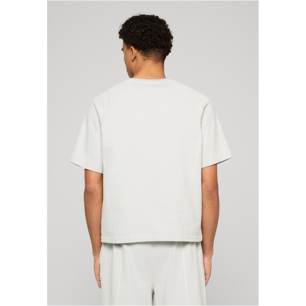 Urban Classics - Contrast Seam Peached Heavy Heren Tshirt - Grijs